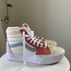 Vans Women's Sneakers - Pink, Blue, Cream